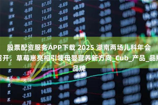 股票配资服务APP下载 2025 湖南两场儿科年会召开，草莓崽亮相引领母婴营养新方向_Cub_产品_品牌
